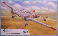 1/72 GAL ST-25 Monospar civil aircraft model kit.