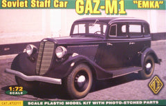 1/72 Gaz-M 1 "Emka" Soviet staff car military vehicle model kit.