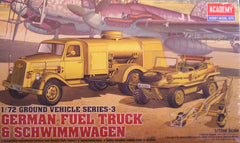1/72 WW 2 military vehicle German fuel truck & jeep.