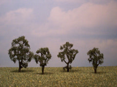 Maple 2"-3" Premium Series 4 Pk. trees for dioramas & slot car sets.