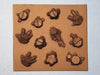 Medium cut tree stumps for dioramas or display bases.