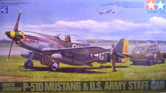 1/48 USAAF P-51D Mustang aircraft & staff car model kits.