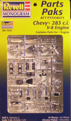 1/25 Parts Paks Chevy 283 V8 engine model car kit.