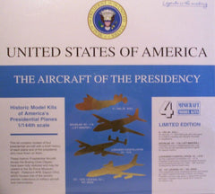 1/144 Aircraft Of The Presidency. 4 model aircraft kits.