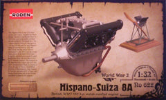 1/32 Hispano-Suiza 8A airplane engine plastic model kit.