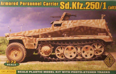1/72 scale WW2 German Sd.Kfz.250/1 halftrack military model kit.