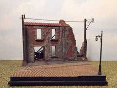 1/72 diorama kit of ruined French buildings.