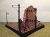 1/72 burnt WW2 diorama buildings.