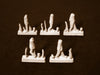 1/72 village men walking resin castings.