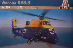 1/72 Wessex HAS.3 military helicopter model kit.