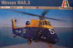 1/72 Wessex HAS.3 military helicopter model kit.