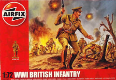 1/72 WW 1 British Infantry military figures unpainted.